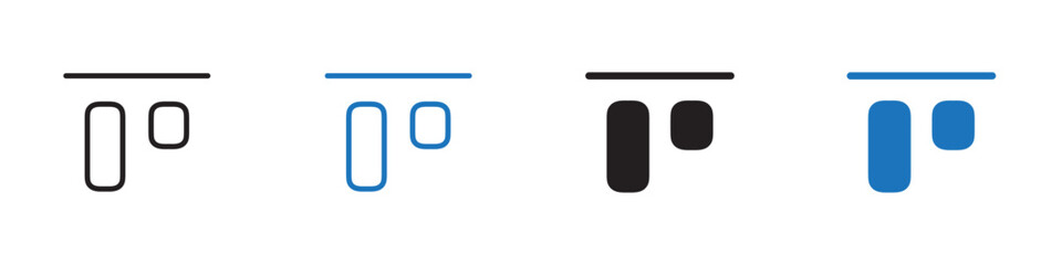 Align icon Vector set outline