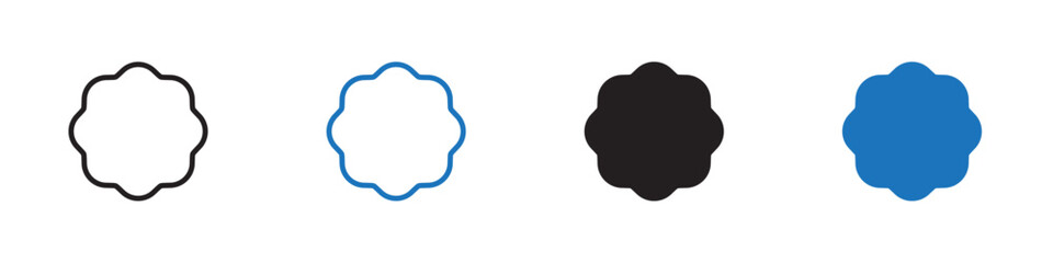 Badge icon Vector set outline