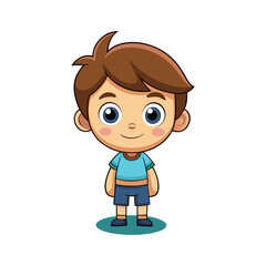 cute boy cartoon illustration
