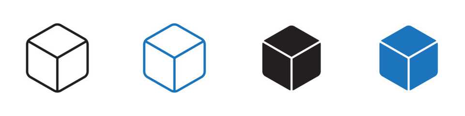 Box icon Vector set outline