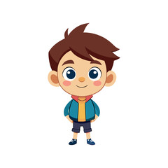 cute boy cartoon illustration