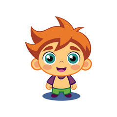 cute boy cartoon illustration