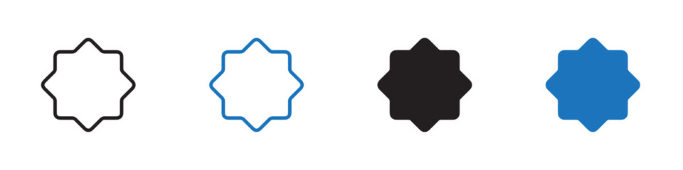 Embelem icon Vector set outline