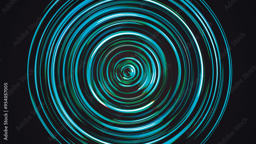 Poster bright led tunnel. colorful effect of colored radial movement. abstract rounded background. colored 