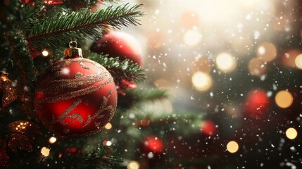 Naklejka premium Christmas background, greeting card, decoration.