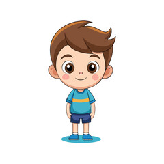 cute boy cartoon illustration