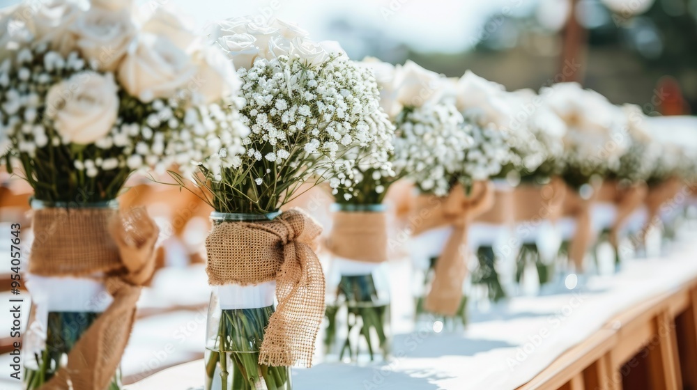 Canvas Prints wedding bouquet on the table