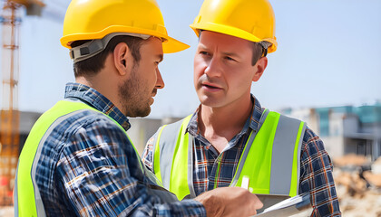 construction workers at construction site