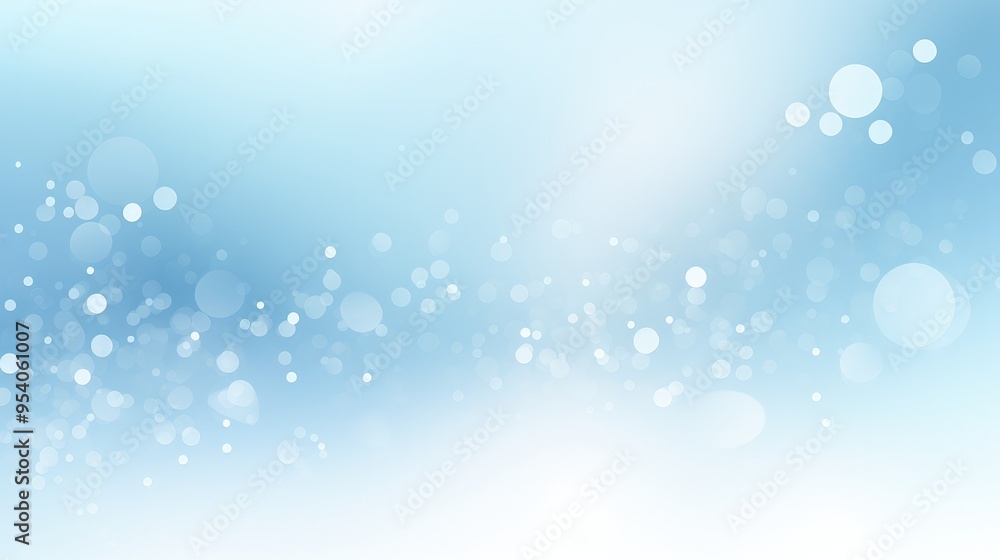 Poster a soft blue background featuring a gradient with scattered light bokeh effects, ideal for graphic de