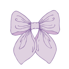 Colorful festive bow. Decorative elements. Vector graphics.