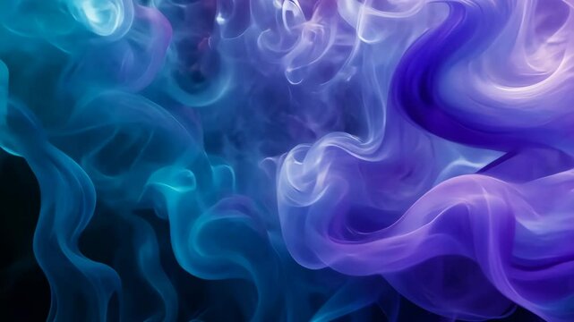 Colorful abstract swirling smoke with vibrant hues and gradient patterns. Artistic and creative concept
