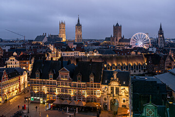 Fototapeta premium Christmas holiday in Ghent, Belgium
