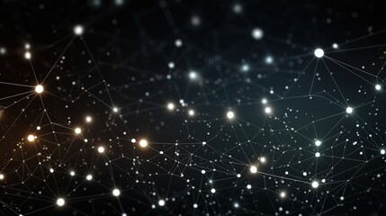 Obraz premium A digital abstract representation of interconnected nodes and lines, symbolizing networks and data flow.
