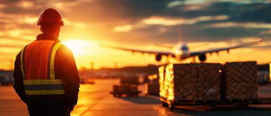 Payload management in airfreight logistics, visualizing the systems used to efficiently load and transport freight by air
