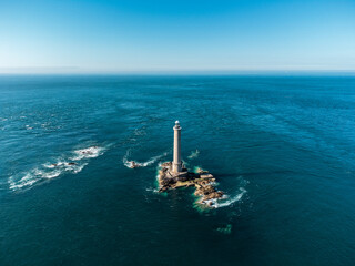 Normandy sea lighthouse panorama French La Manche