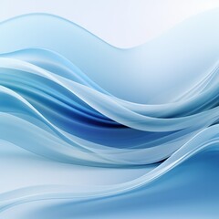 Fototapeta premium A serene abstract design featuring flowing blue waves, creating a calming and modern visual effect.