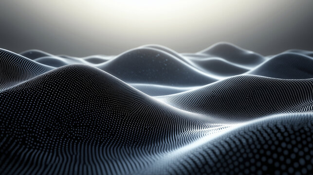 A minimalistic, monochrome design with smooth color gradients and subtle pixel effects, perfect for a clean, modern presentation.