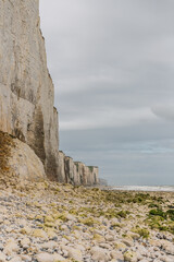 West coast of France. Clifs of Etreta. Rocks on the coast of the English channel strait. Etretat...