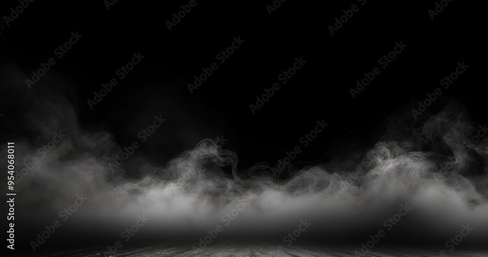Aufkleber a dark background with swirling smoke, creating a mysterious and atmospheric effect.