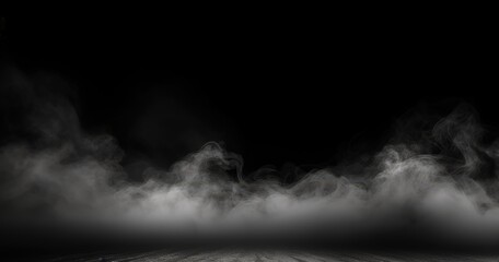 A dark background with swirling smoke, creating a mysterious and atmospheric effect.