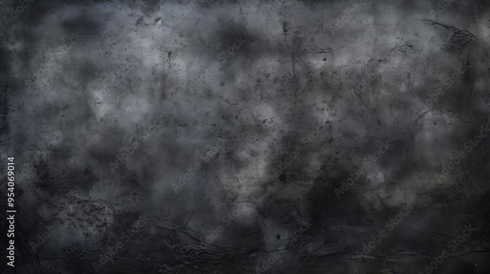 Poster a textured, dark surface with a blend of gray and black tones, creating an abstract, moody backgroun