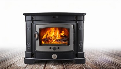 fire in fireplace