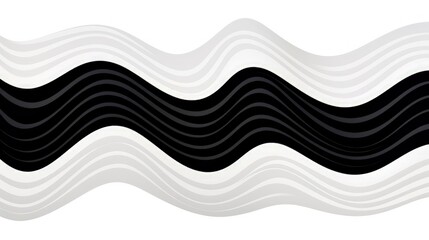 Obraz premium Abstract wavy pattern in black, white, and gray tones, creating a dynamic visual effect.