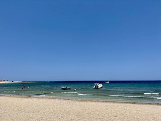 beach and sea in Dahab, Egypt