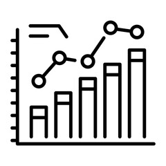 Outline icon of data chart analysis 