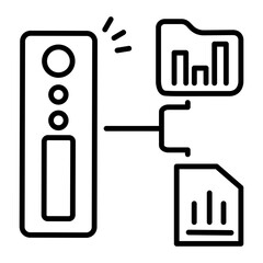 A line style icon of data integration 