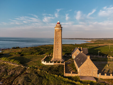 Lighthouse - Phare du Cap Levi Fermanville La Manche Normandie France sunset