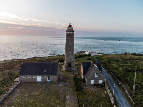 Lighthouse - Phare du Cap Levi Fermanville La Manche Normandie France sunset