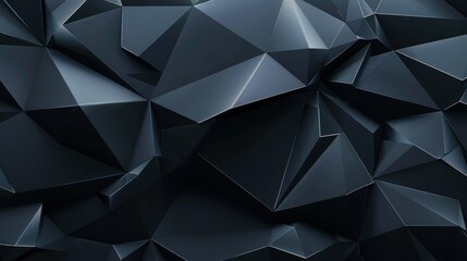 A close-up view of a dark, faceted geometric surface with sharp angles and a modern aesthetic.