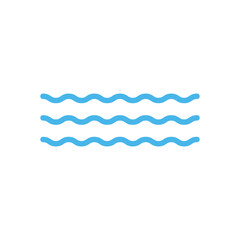 Sea wave icon .  Various wave water lake river. Water logo, line ocean symbol in vector flat style. Seamless abstract line pattern. Water outline symbol. Sea and Ocean signs