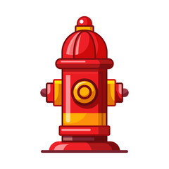 Fire hydrant icon. Red fire hydrant icon isolated on white background. Vector illustration