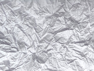 White clean crumpled paper background. Horizontal crumpled empty paper template for posters and banners. Vector illustration