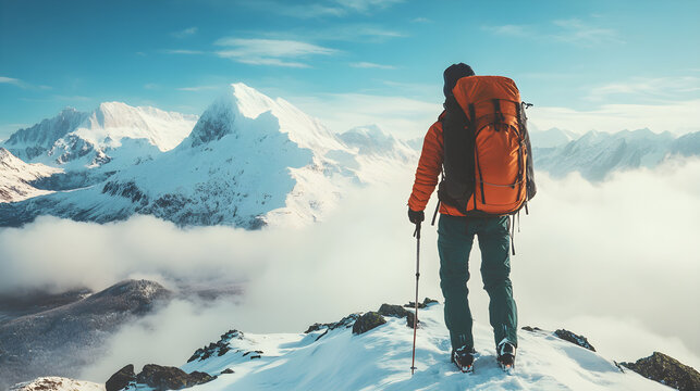 Exciting Adventure on Snowy Mountain Peak
