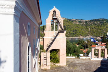 Beautiful church in Asos village, Kefalonia island, Greece