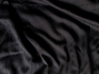 black silk background, fabric texture