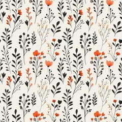 simple flower repeating pattern tile