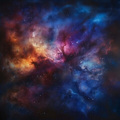 Obraz premium The cosmic sky is a universe filled with stars, nebulae and galactic space. The galactic cloud is a nebula. The science of the universe astronomy