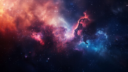 Fototapeta premium The cosmic sky is a universe filled with stars, nebulae and galactic space. The galactic cloud is a nebula. The science of the universe astronomy