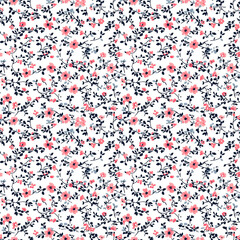 seamless tile of pretty illustrated flowers