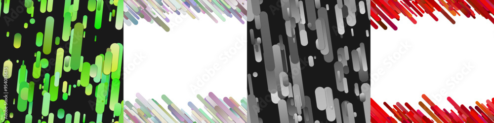 Poster seamless gradient stripe background set