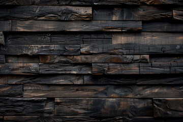 A black and brown wooden wall with a lot of texture