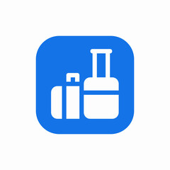 baggage luggage handbag travel icon