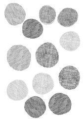 Circles made of pencil strokes color pencil texture stamps childen illustration patterns