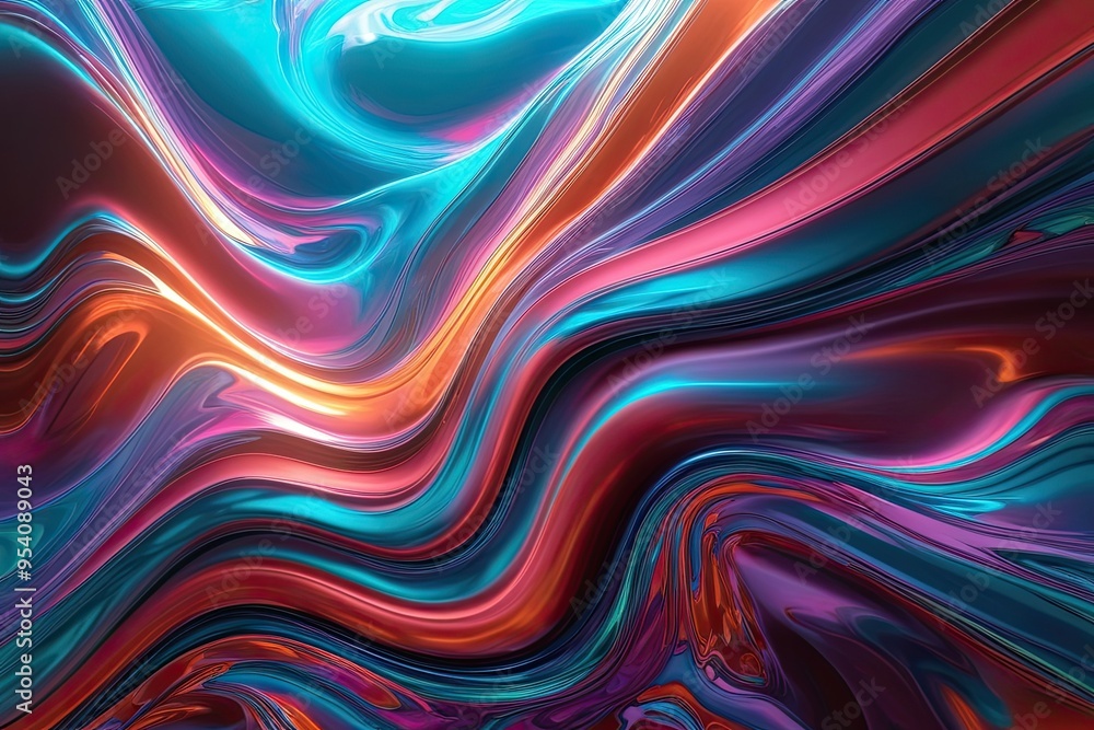 Poster dynamic rendered background design with vibrant textures and fluid ambience