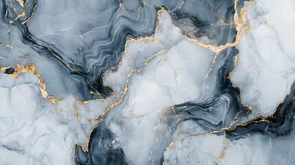 Abstract Marble Swirls with Golden Veins