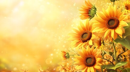 Obraz premium beautiful sunflower background